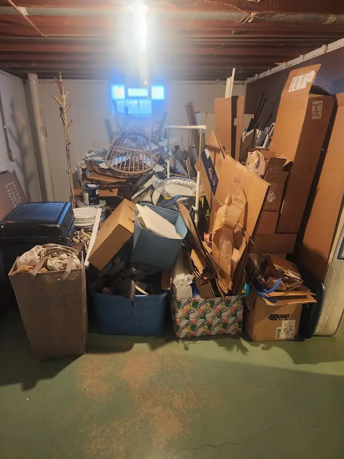 Roll-off dumpster container at job site for 20 Yard Dumpster Rental in Groveland